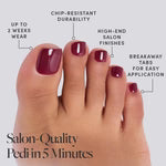 Berry Maroon Toenail