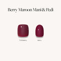 Glossy Dark Maroon Mani & Pedi Bundles