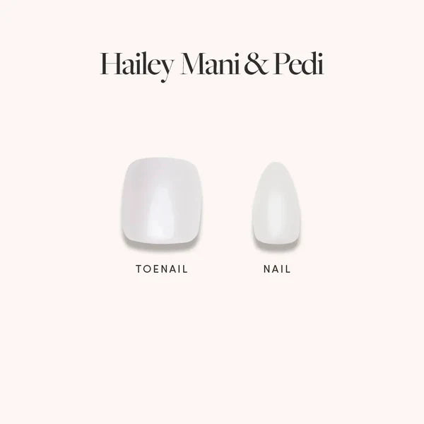 Pearly Glazed White Mani & Pedi Bundles